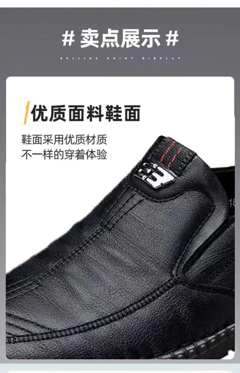 Homens mocassins de couro do plutônio antiderrapante andando apartamentos respirável ao ar livre deslizamento em sapatos casuais para trabalho masculino escritório condução sneakers2