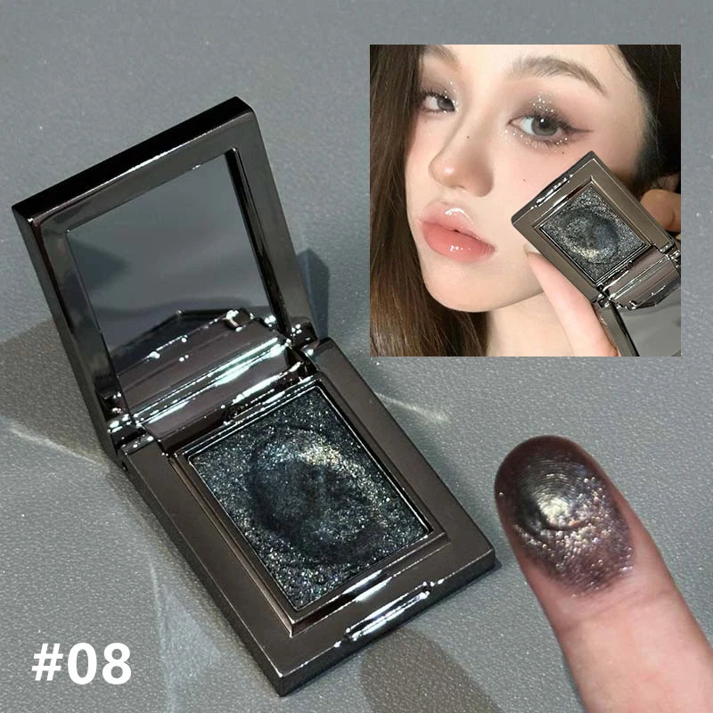 Camaleão paleta de sombra verde escuro fino fácil de aplicar espumante perolado purê de batata sombra de olho iluminando maquiagem
