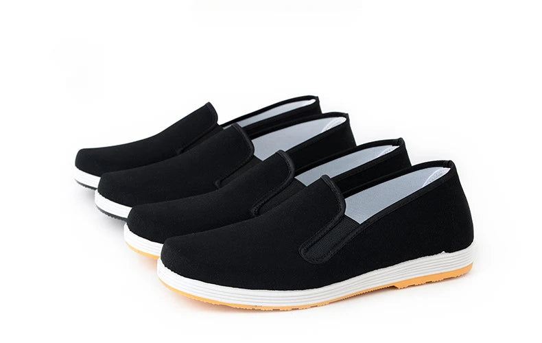 Clássico masculino algodão pano sapatos tradicional chinês tai-chi tênis de treinamento de arte marcial respirável wearable calçado esportivo