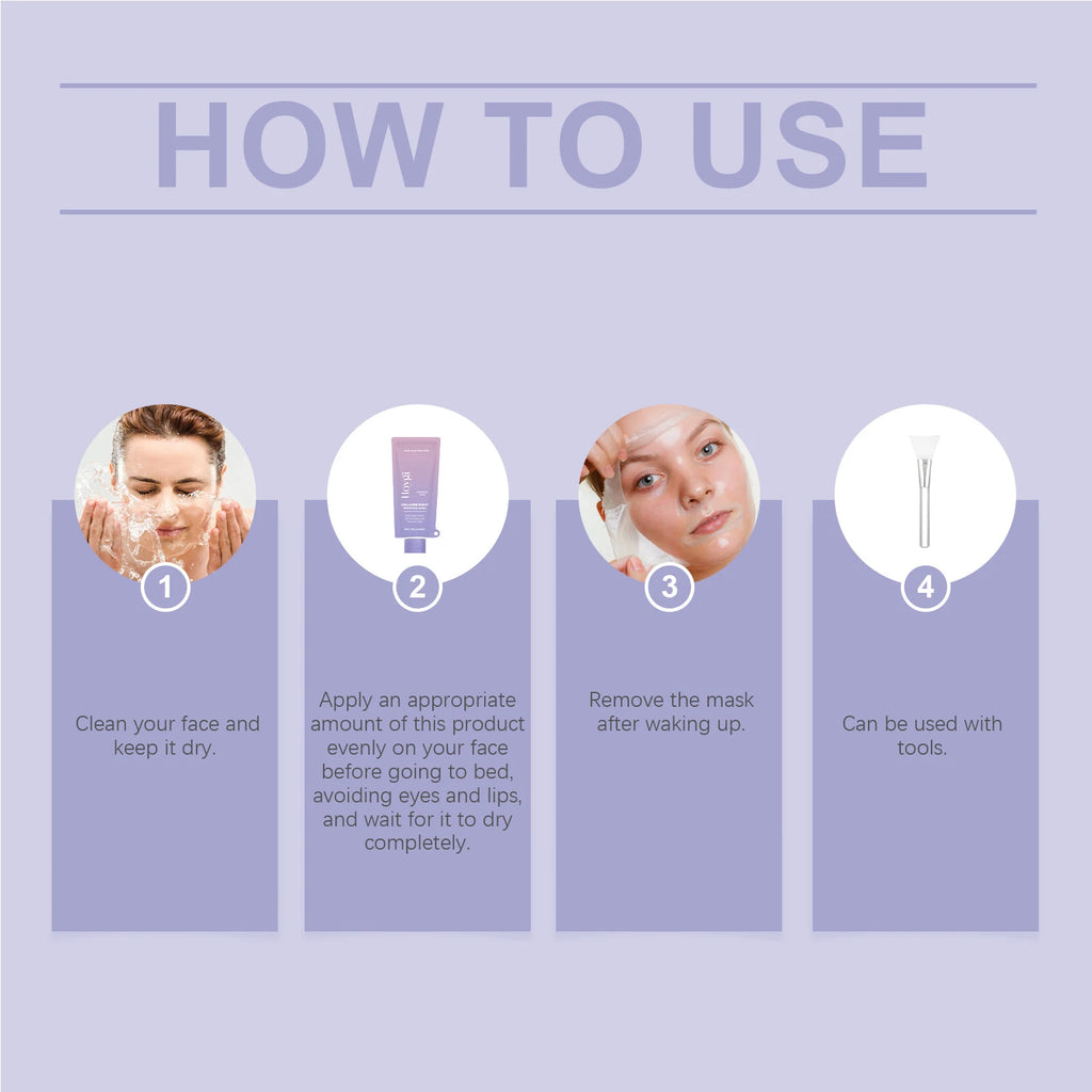 Máscara Facial Coreana de Colágeno Peel Off, Brilho Instantâneo e Pele de Vidro, Limpeza de Poros e Firmadora, Suaviza Linhas Finas e Remove Impurezas
