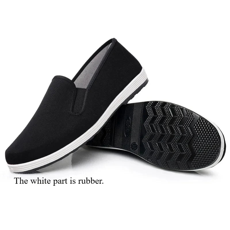 Clássico masculino algodão pano sapatos tradicional chinês tai-chi tênis de treinamento de arte marcial respirável wearable calçado esportivo