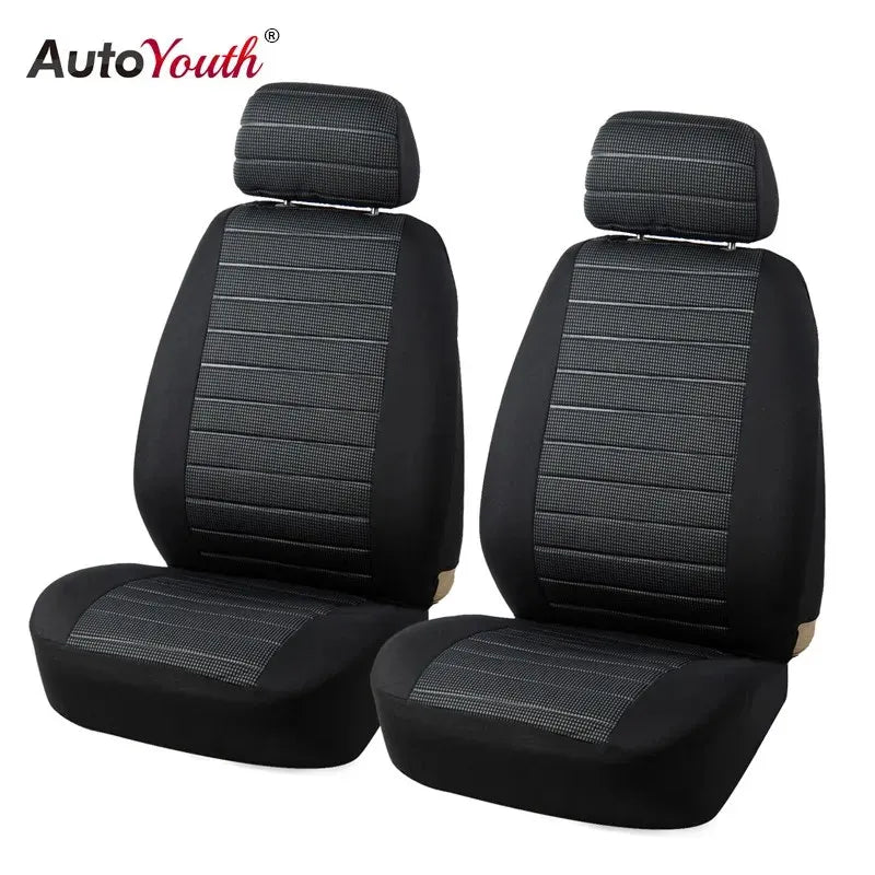 Capas de assento dianteiro AUTOYOUTH compatíveis com airbag, ajuste universal para a maioria dos carros e SUVs, acessórios para carros, capa de assento para Toyota, 3 cores