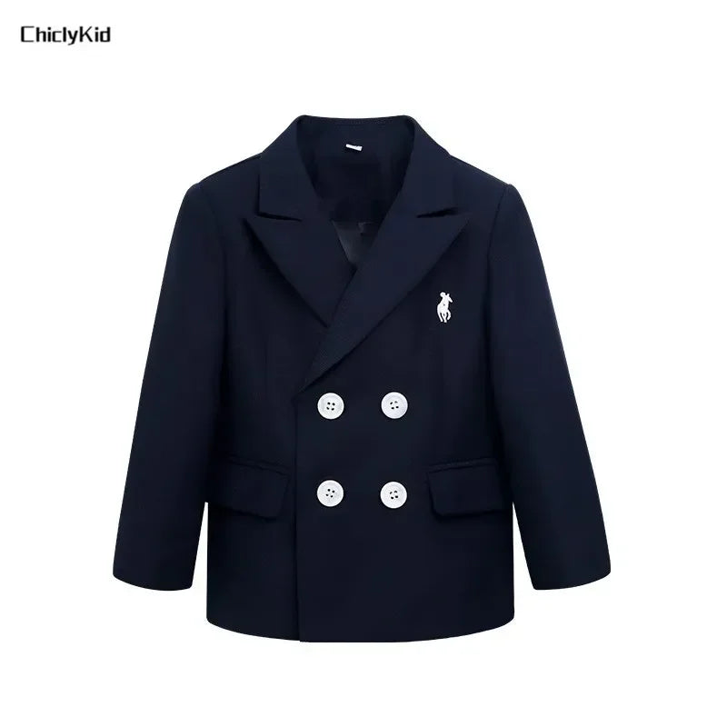 Meninos primavera outono terno jaqueta crianças festa blazers fraque topo crianças vestido formal casamento smoking desempenho casaco de manhã