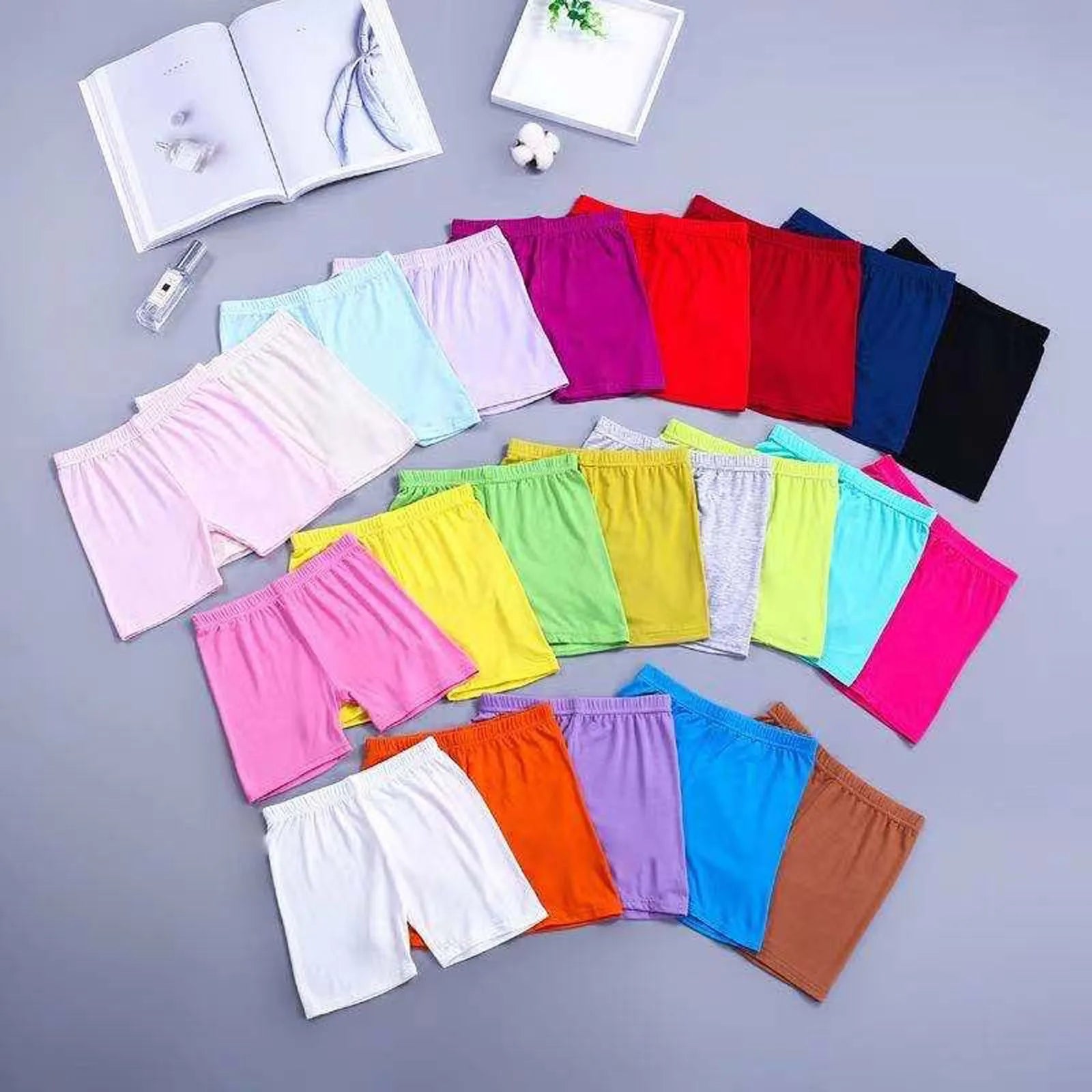 1pc doce cor meninas calças de segurança curtas crianças roupa interior leggings crianças verão bonito confortável shorts cuecas para 4-6y