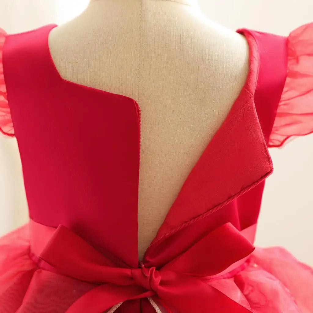 Baby Girls' Cotton Princess Party Dress, roupas de casamento infantil, moda infantil, verão, vestidos de aniversário, 2-10 anos
