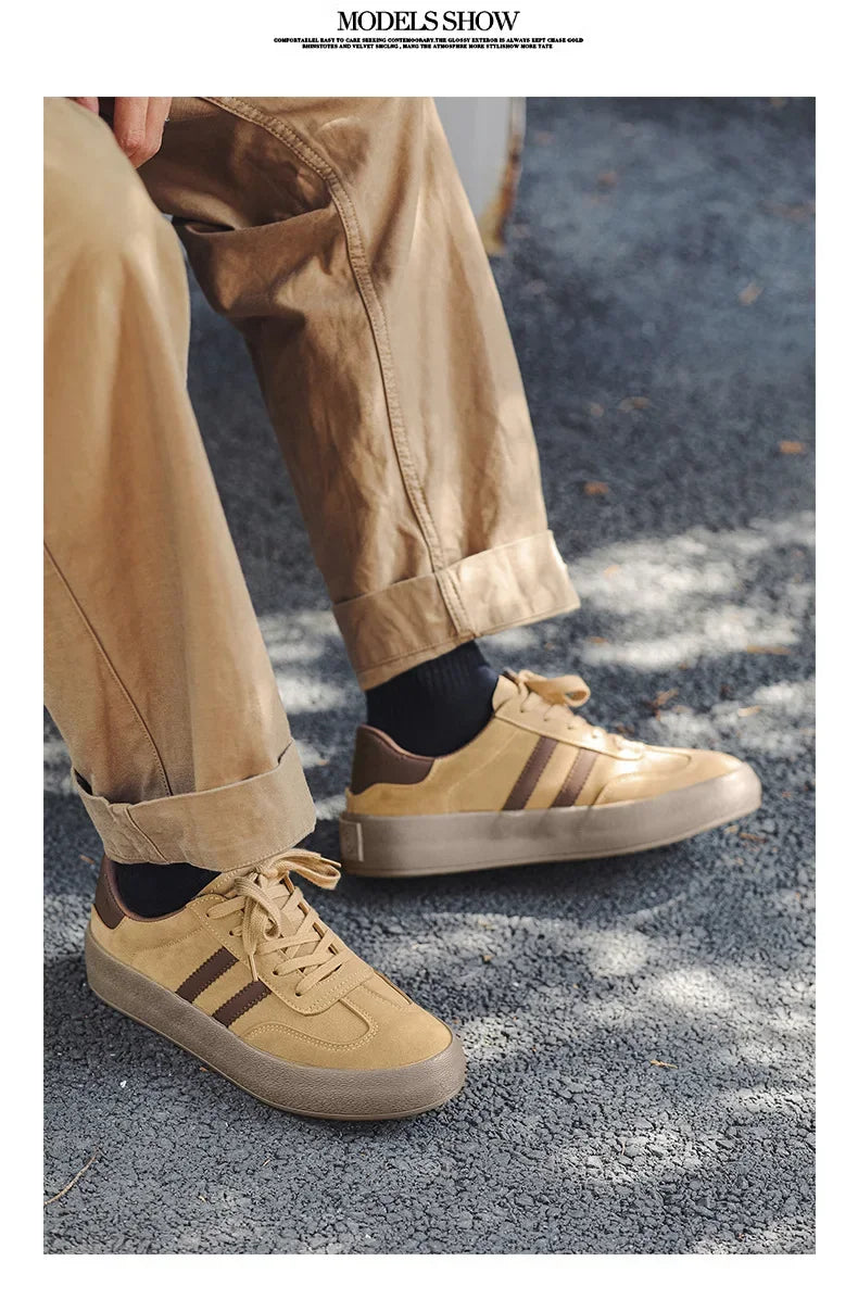 Sapatos de tabuleiro casuais de sola grossa para homens sola grossa sapatos casuais tênis de couro tudo sola macia dentro aumentar sapatos
