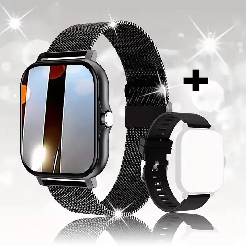 Relógio Inteligente 2026 para Android e iOS, Tela Colorida de 1.83 Polegadas, Bluetooth, Atende Chamadas, Monitor de Fitness, Smartwatch para Mulheres e Homens, Novo