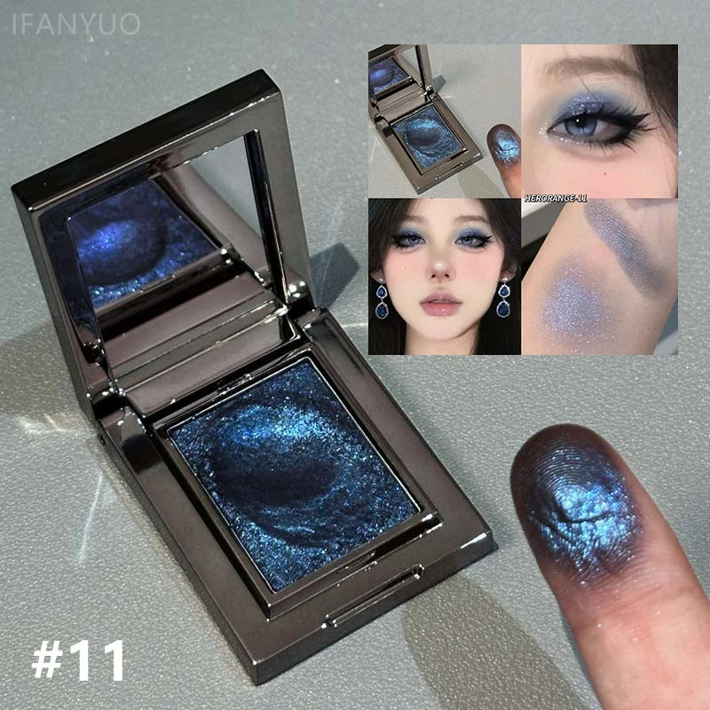 Camaleão paleta de sombra verde escuro fino fácil de aplicar espumante perolado purê de batata sombra de olho iluminando maquiagem