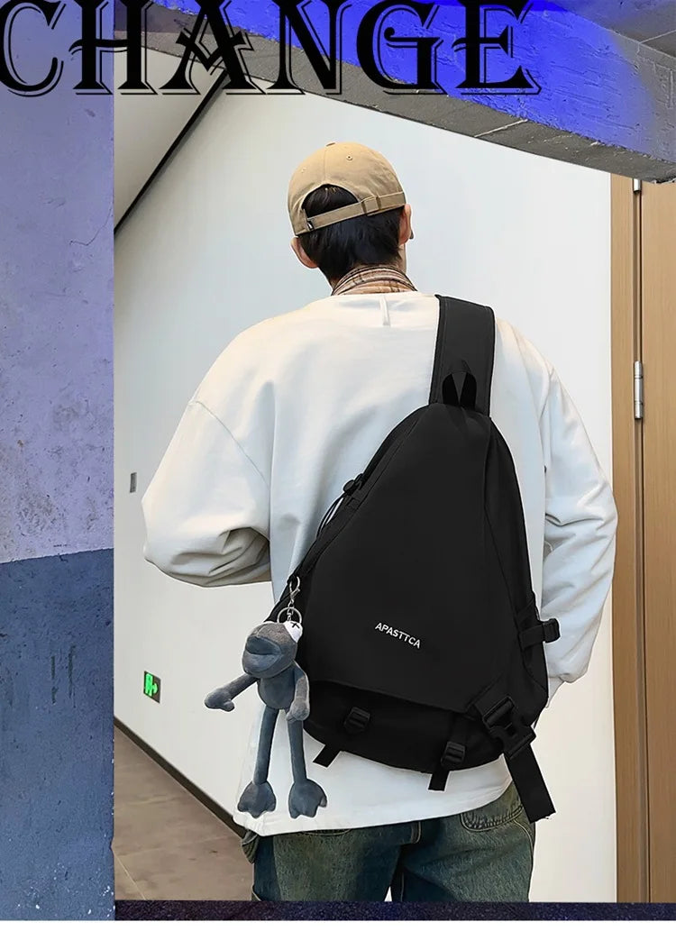 2025 novo saco de peito masculino crossbody saco multifuncional casual um ombro mochila grande capacidade sacos do mensageiro