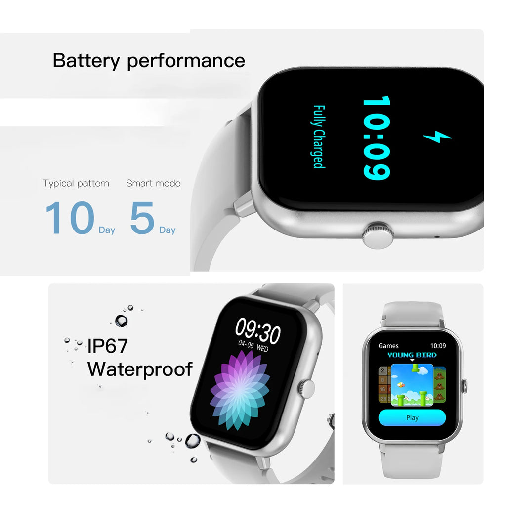 Novo Relógio Inteligente Digital com Monitor de Batimentos Cardíacos Smartwatch 2026 Android Relógios Esportivos Eletrônicos para Homens e Mulheres Rastreador de Fitness para iOS