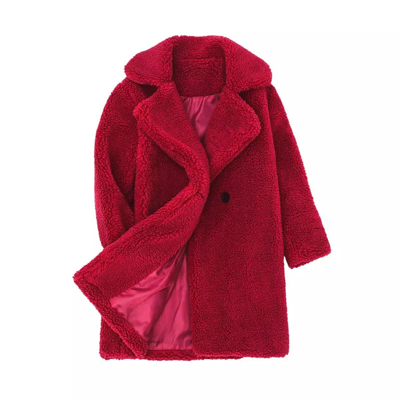 Bebê meninas casacos de pele do falso crianças inverno quente jaquetas de pelúcia crianças turndown colarinho acolchoado outerwear infantil casual roupas exteriores
