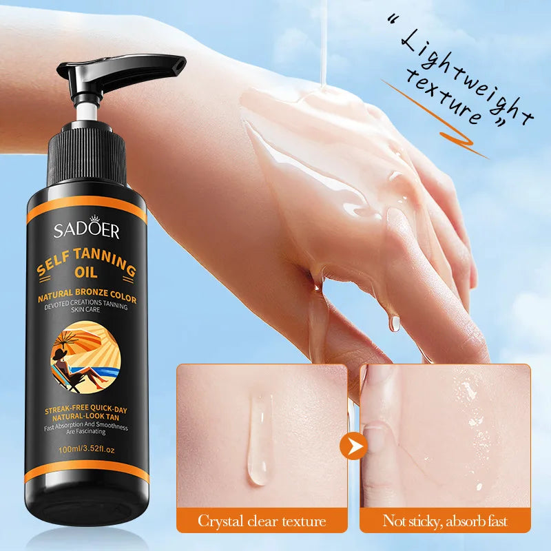 Spray de Bronzeamento 100ml: Textura Leve, Hidratante, Tonalidade Preta Bonita, Cria um Visual Mais Selvagem e Confiante. Grande Capacidade, Acabamento Bege Bonito, Sem Manchas, Secagem Rápida, Sem Efeito Bronzeador.