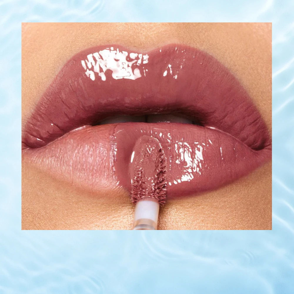 Brilho Labial Cristal QIBEST, Glaze Labial Hidratante de Longa Duração, Gloss Hidratante para Lábios