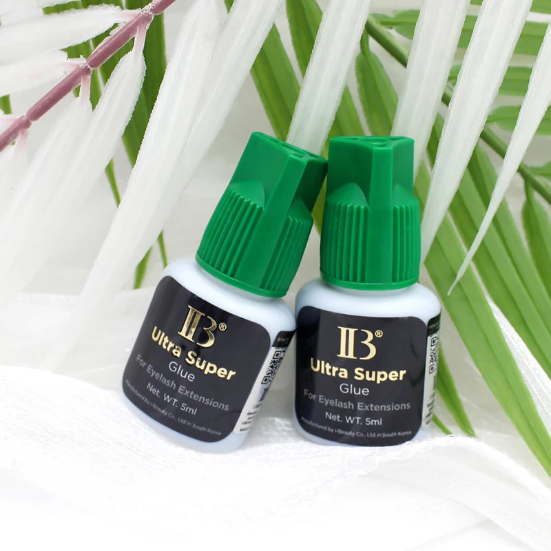 5 garrafas originais ibeauty ib ultra super cola para extensões de cílios 5ml coreia tampa verde lash cola ferramentas de maquiagem atacado