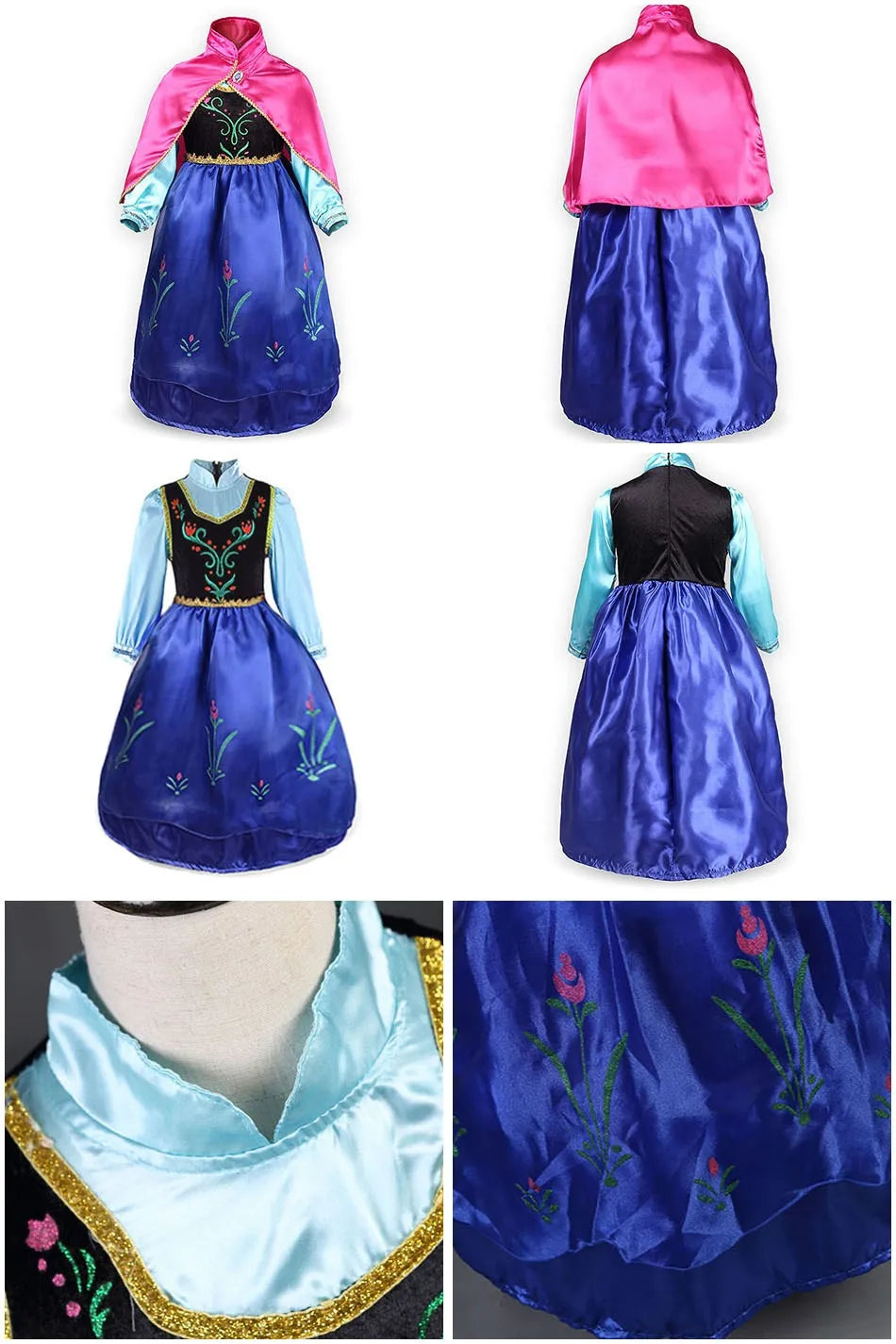 3 5 6 8 10 anos meninas elsa 2 traje crianças halloween cosplay vestido de princesa crianças festa de aniversário vestidos roupas acima