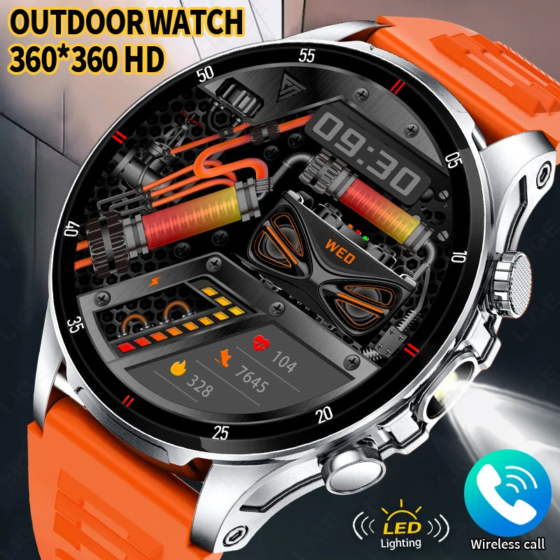 Lige 2025 novo relógio inteligente masculino lanterna ai voz bluetooth chamada 1.53 "hd esportes relógios de fitness monitor saúde smartwatch feminino