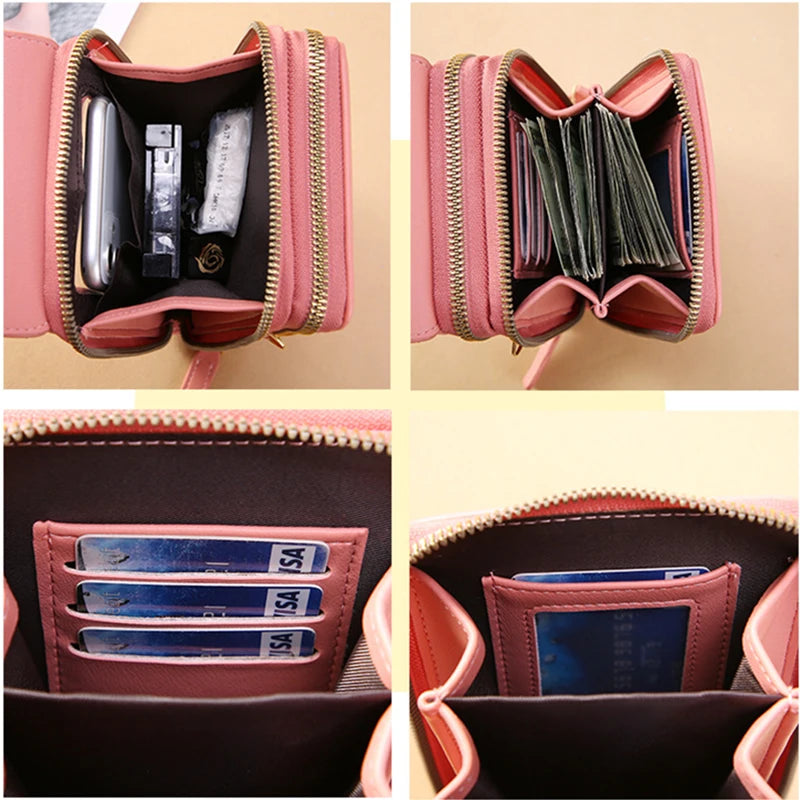 PU Leather Touch Screen Shoulder Bag para Mulheres, Feminino Crossbody Bolsas, Bolsa de telefone Bolsa de mão de grande capacidade, Drop Shipping, Novo
