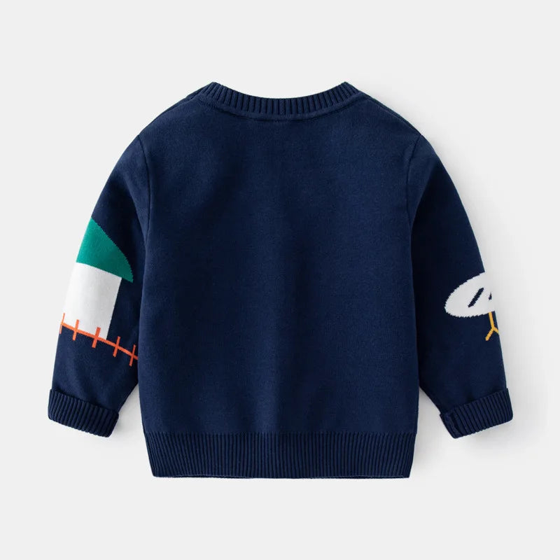 Casaco de algodão de camada dupla para crianças, camisola de inverno para meninos e meninas, jaqueta nova para crianças, malhas de bebê, jaqueta infantil