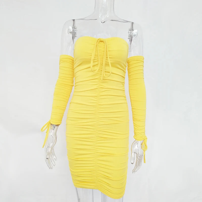 Articat feminino outono inverno bandage vestido feminino 2022 sexy fora do ombro manga longa magro elástico bodycon vestidos de festa