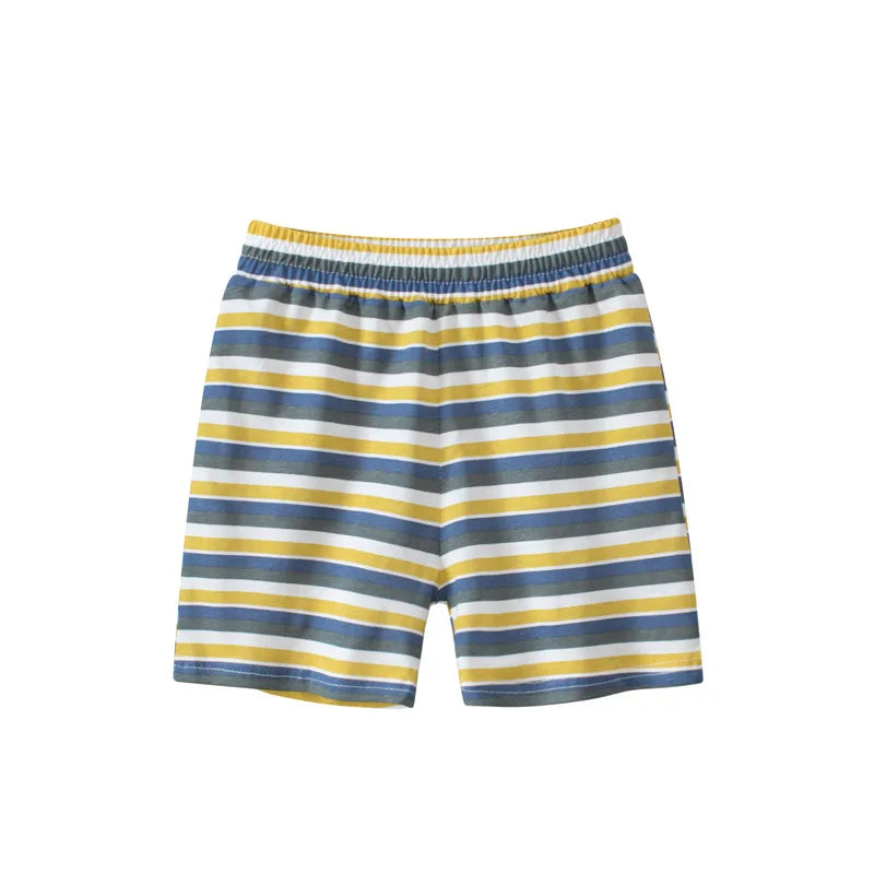 2023 Verão Crianças Dinossauro Carro Shorts Dos Desenhos Animados para o Menino 100% Algodão Puro Crianças Meninas Esportes Casual Meia Calças para Idades 1-9 Crianças