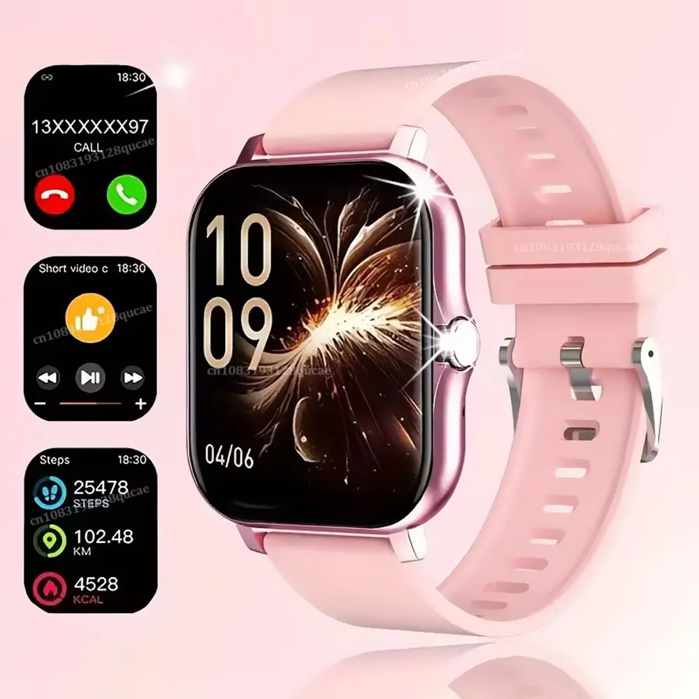 Novo Relógio Inteligente 1.83'' Tela Cheia Bluetooth com Função de Chamada Monitor de Oxigênio no Sangue/Pressão Arterial Smartwatch para Mulheres e Homens Presente de Férias 2026