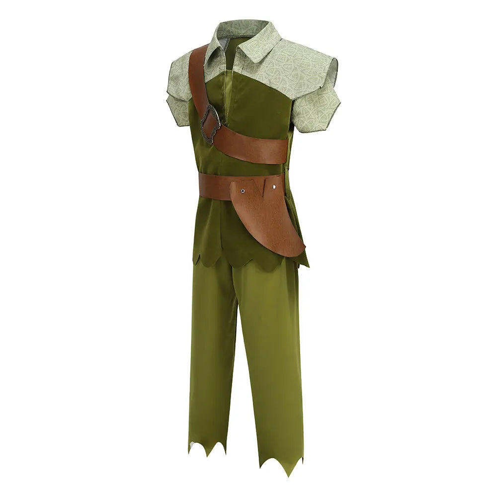 Peter pan cosplay traje de halloween festa das crianças verde elfo roupas natal presente das crianças palco jogar desempenho traje