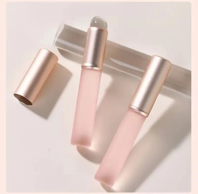 Pincel labial de silicone atualizado com capa, pincel corretivo angular, aplicação de batom, bálsamo de manchas, pincel de maquiagem labial, ferramenta cosmética