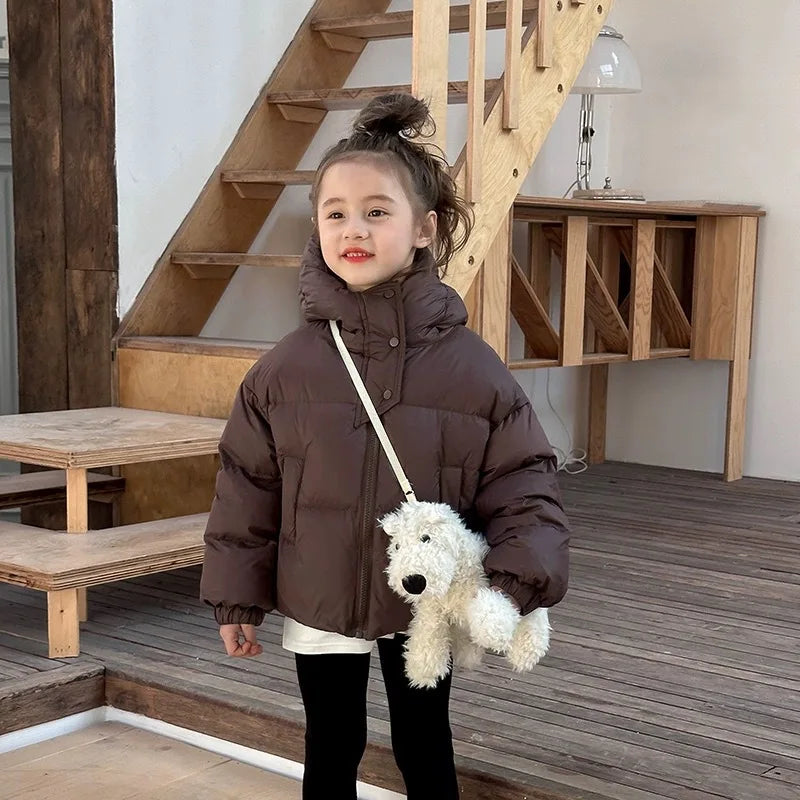Meninas para baixo jaqueta de algodão crianças jaqueta de algodão grosso superior jaqueta de algodão crianças jaquetas para meninas casacos de inverno ropa de niña Пухоiyahaк