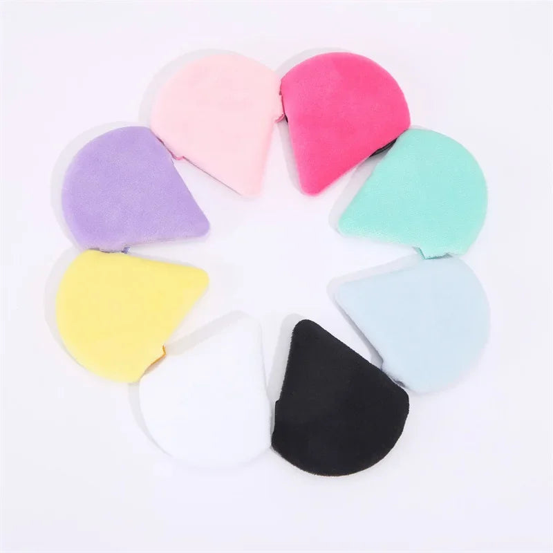 Veludo cosméticos fundação puff macio triângulo maquiagem puffs feminino rosto beleza esponja liquidificador lavável maquiagem em pó acessórios
