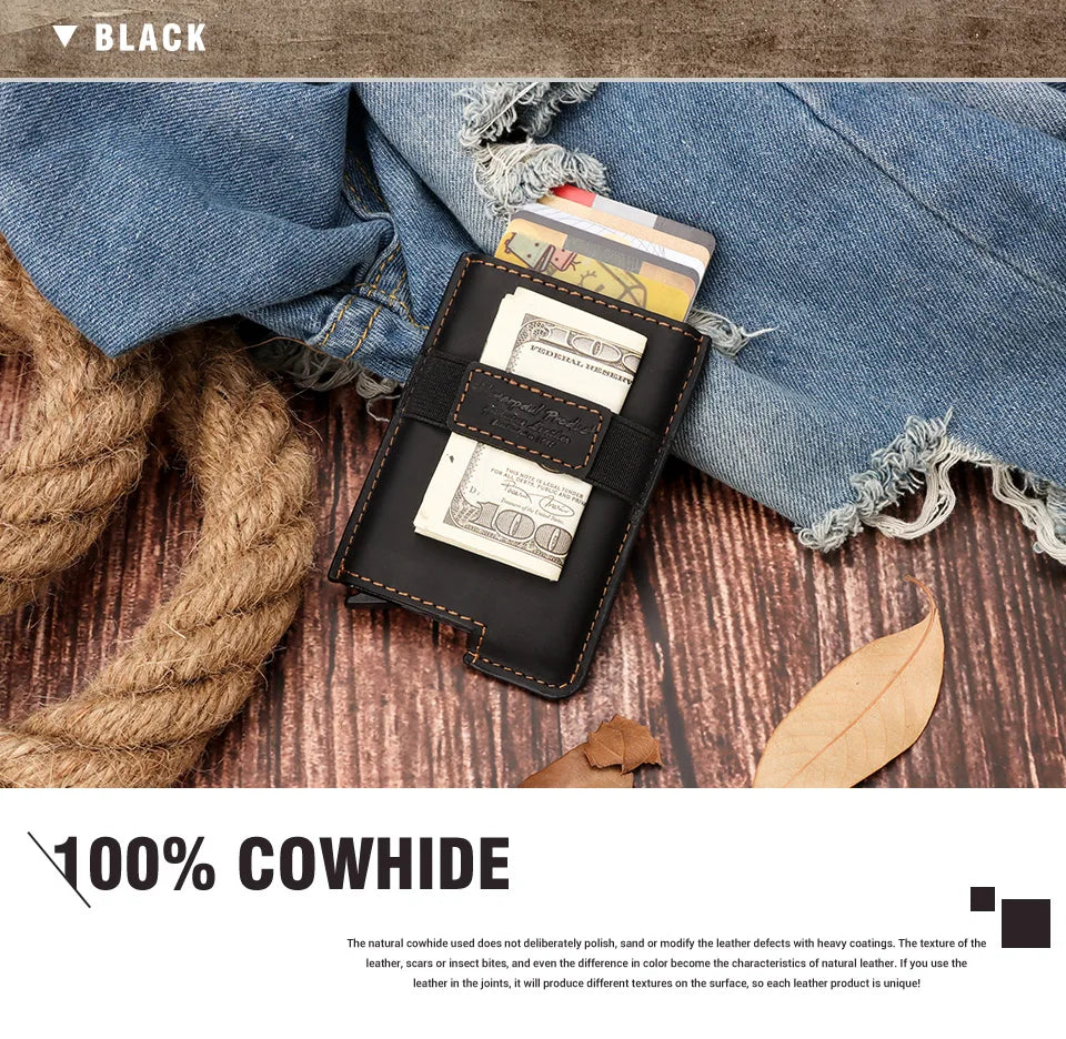 Carteira de metal anti-roubo para homens e mulheres, pop up, titular do cartão de crédito, grampo fino, minimalista, bolso frontal, carteiras de metal