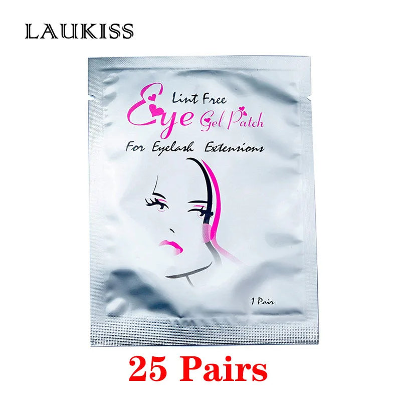 25/50/100 pares de manchas de olho sob as almofadas de cílios para a construção de manchas de papel hidrogel adesivos sem fiapos rosa para cílios postiços LAUKISS