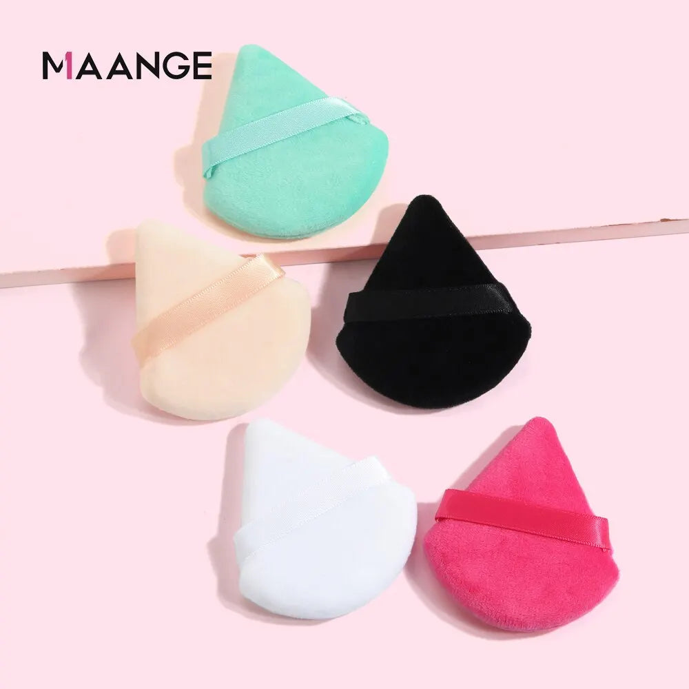 Triângulo Powder Puff para pó solto, ferramenta de maquiagem, macio, luxuoso, líquido, cosmético, base, maquiagem, 3 pcs, 5 pcs, 6 pcs