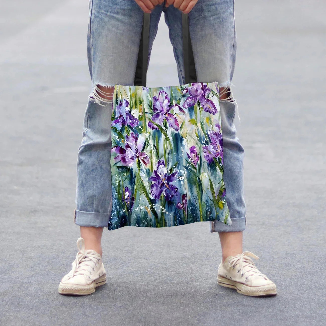 1pc íris sacola de compras estética pano praia totes presente, tote alça superior sacos de ombro, compras viagem trabalho reutilizável