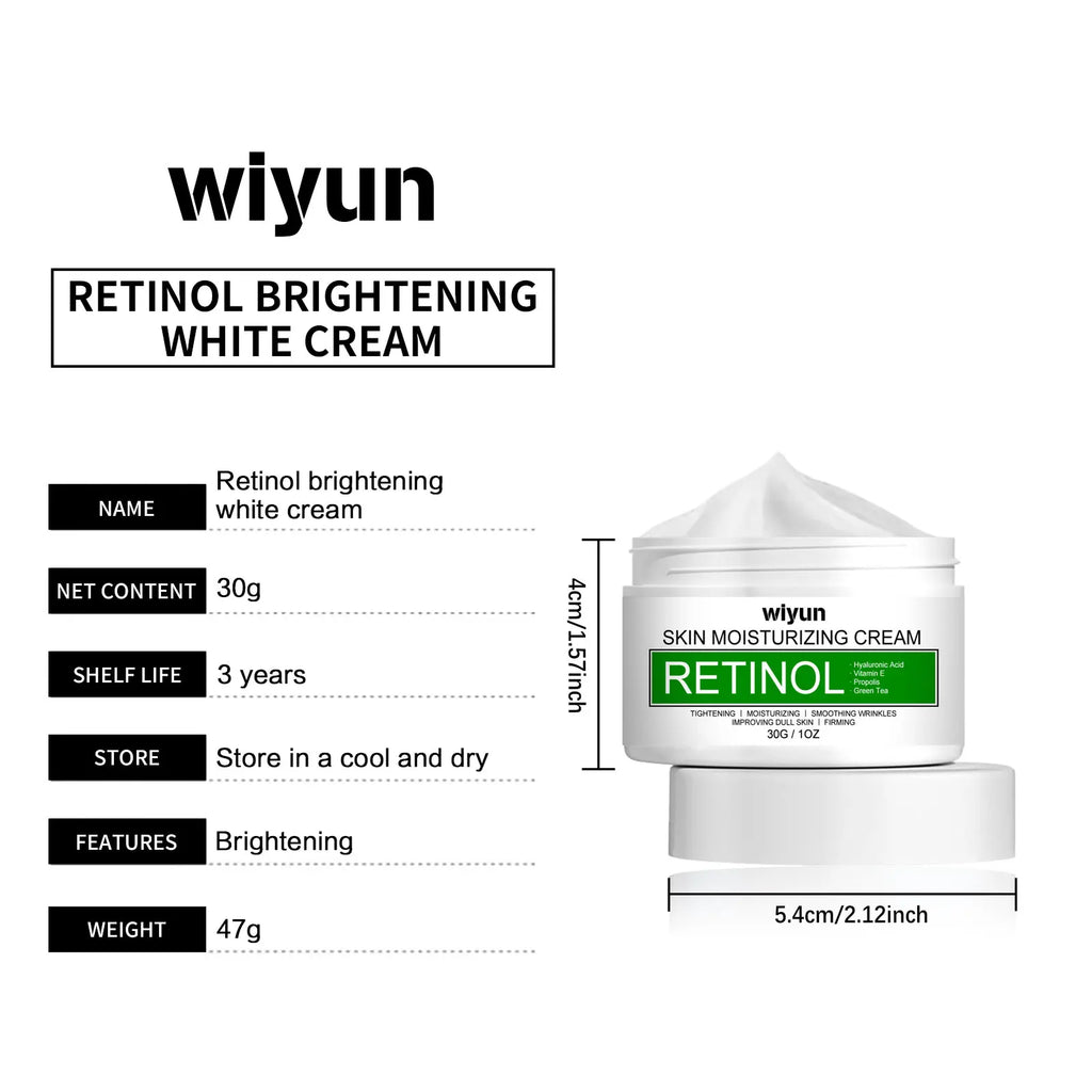 Retinol hidratante creme facial, iluminar, melanina, maçante Poro, encolhendo, hidratante, suave, escuro S-Pot removedor, loção