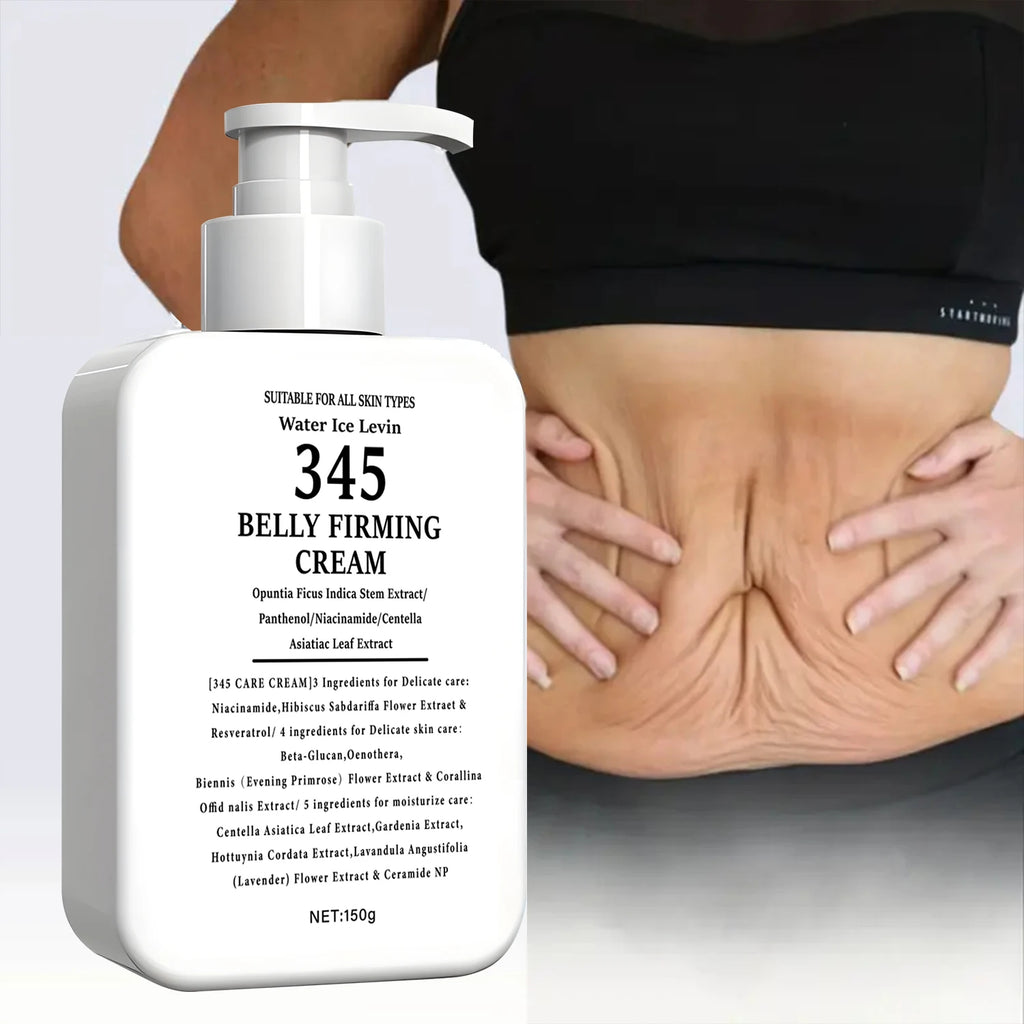 345 Extrato de haste de opuntia de creme reafirmante para barriga. Niacinamida Pantenol. Alvos Crepey Skin. Apertar firmes. Todos os tipos de pele. 150g.