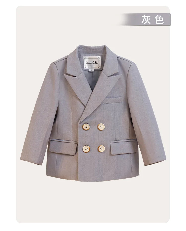Meninos primavera outono terno jaqueta crianças festa blazers fraque topo crianças vestido formal casamento smoking desempenho casaco de manhã