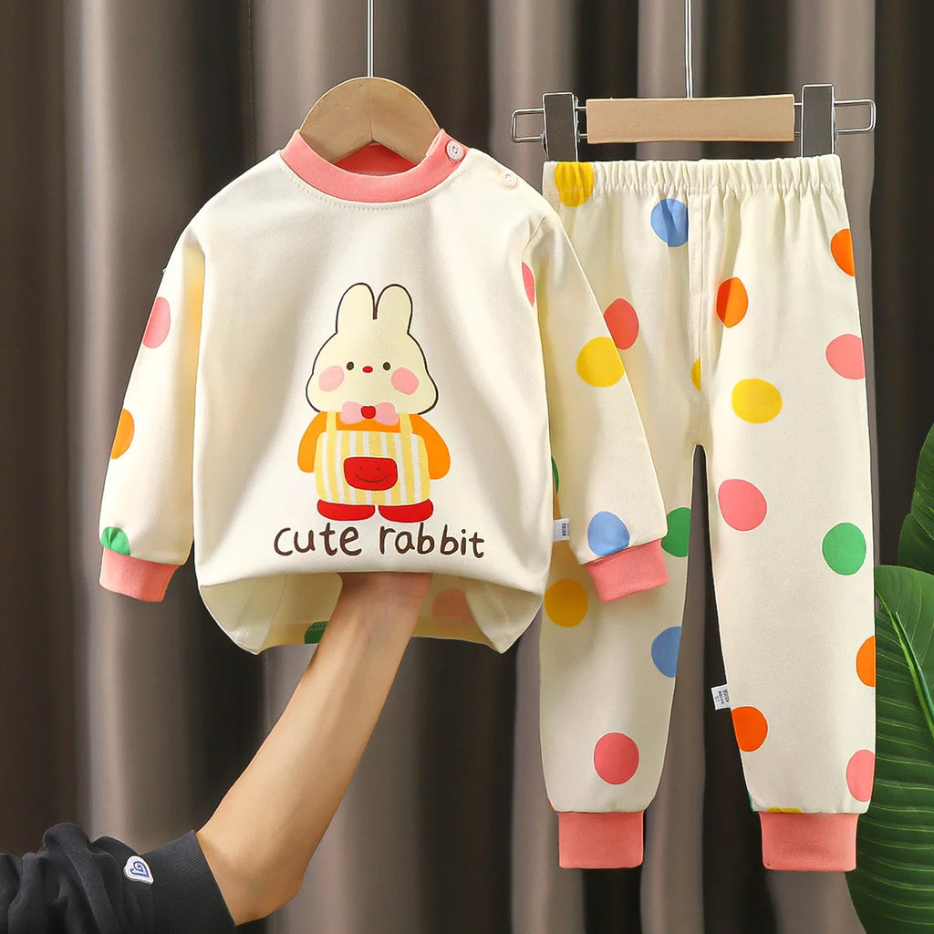 Crianças roupas conjuntos de roupas infantis meninos meninas algodão outono inverno roupas calças pijamas roupa interior