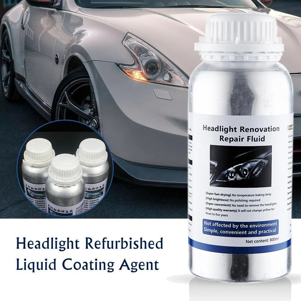 Kit de restauração polonês farol do carro Kit de renovação do reparo do carro Farol 800G, Polímero líquido, Conjunto de ferramentas automáticas