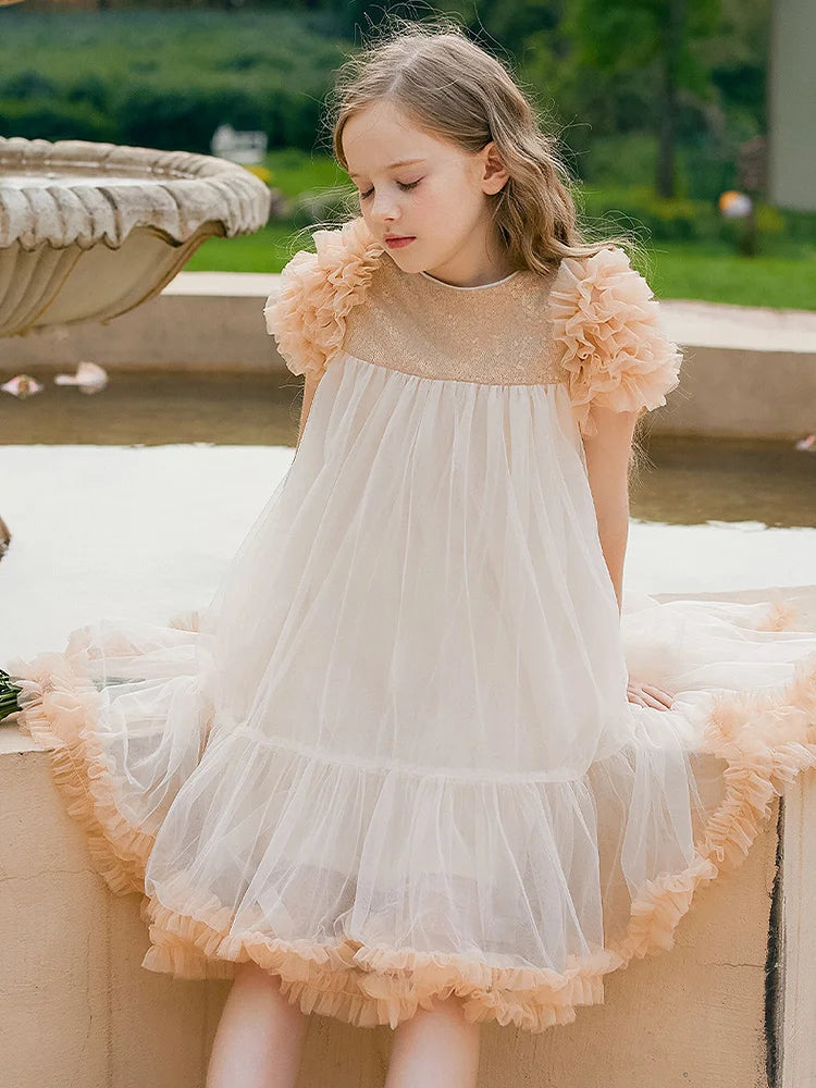 Baby Girls' Gaze Sequins Vestidos, Purple Princess Clothing, 3T, 12T, Kids Wear, Cute Children Party, Bridemaid Clothes, Verão, 2022