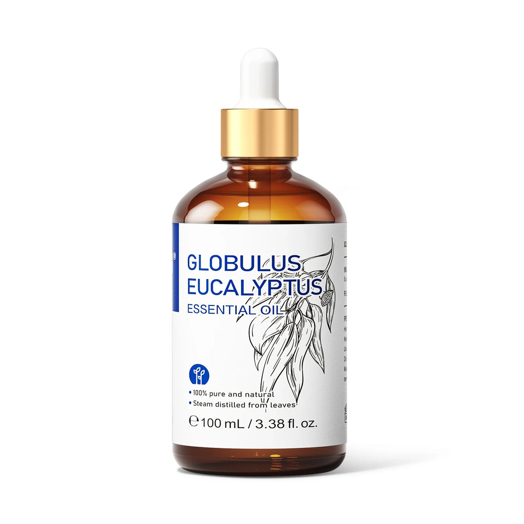Óleo Essencial HIQILI 100ml com Conta-Gotas, Lavanda, Jasmim, Laranja Doce, Hortelã, Alecrim, Baunilha para Difusor / Umidificador