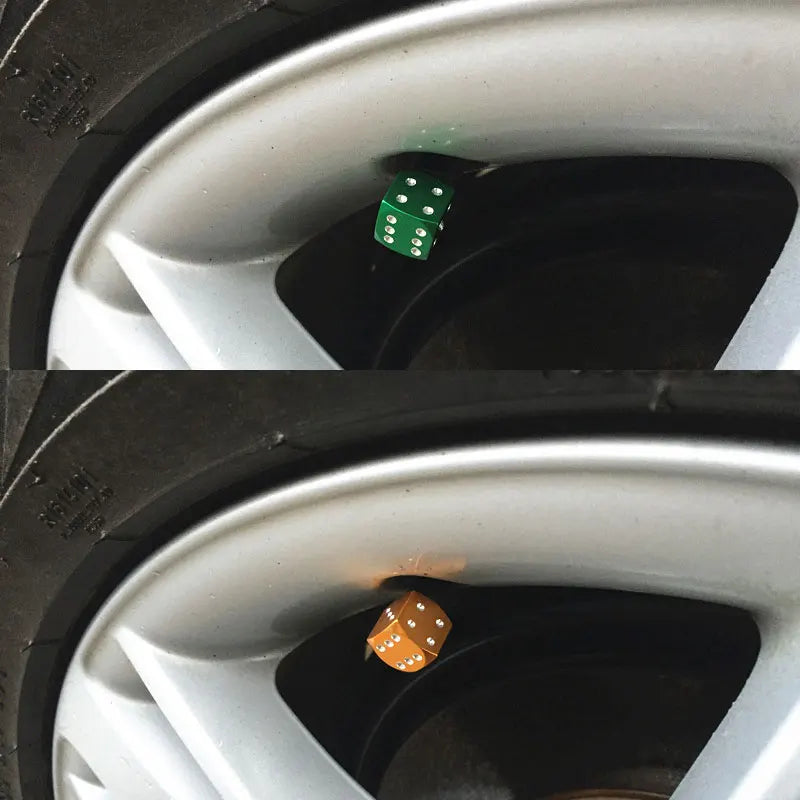 4 pçs/lote liga de alumínio carro-estilo auto dados tampas de válvula de poeira carro motocicletas carros elétricos válvula de pneu tampa de poeira