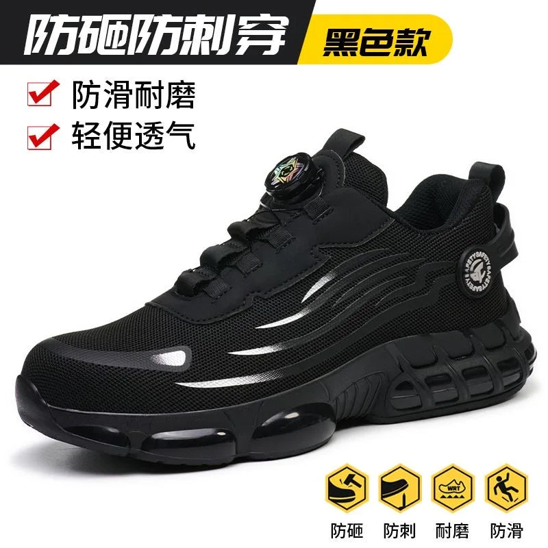 Tamanhos 36-48 sapatos de segurança dedo do pé de aço smash à prova de punctura sapatos de trabalho para homens tênis anti-deslizamento zapatos de seguridad de hombre
