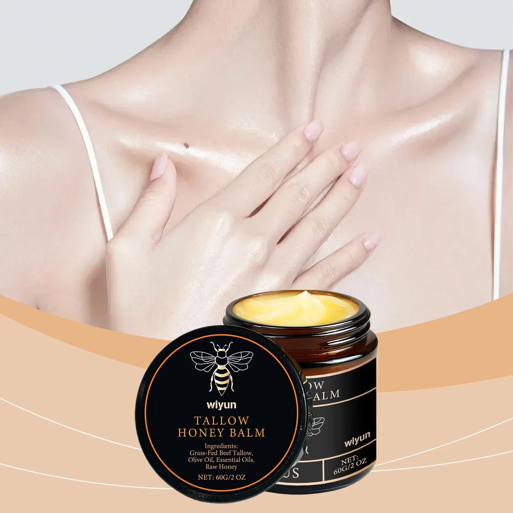 Tallow mel bálsamo brilhante hidratante pele enhacne elasticidade melhorar a embotamento desbotar linhas finas endurecimento rosto corpo hidratar creme
