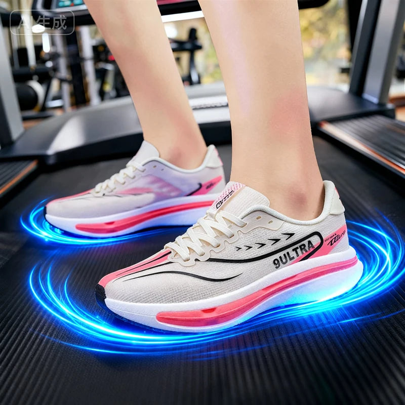 NOVO Tênis de Corrida com Placa de Carbono Especializado para Maratona Masculino e Feminino, Respirável, Ultraleve, Confortável, Esportivo e Casual