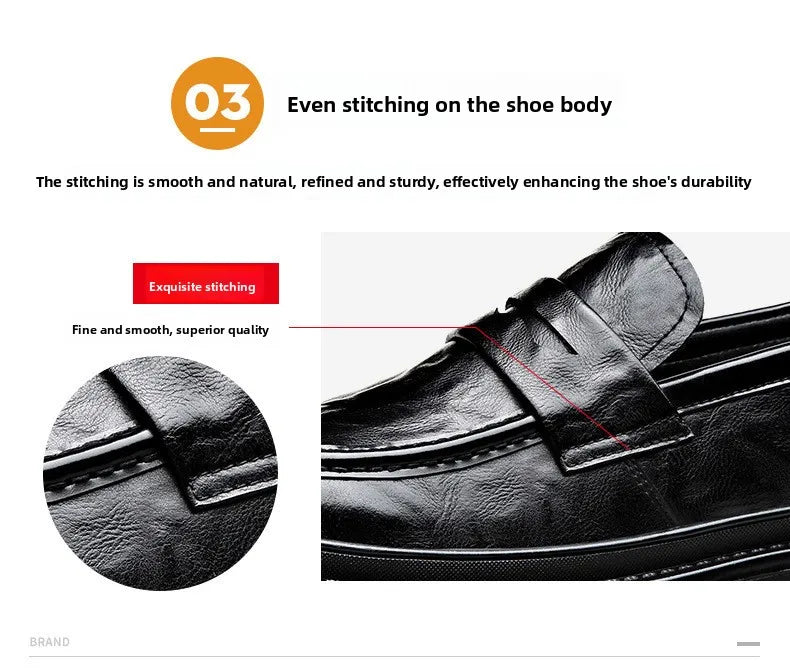 Mocassins Casuais Masculinos Slip-On: Sapatos de Couro Respiráveis e Modernos Estilo Coreano Versáteis para Primavera e Verão