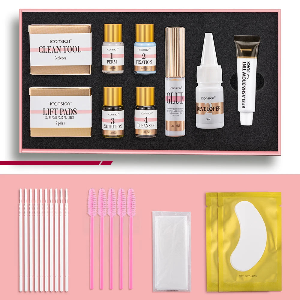 ICONSIGN Lash Lift e Matiz Kit Profissional Cílios Lifting Matiz Brow Laminação Tintura Ferramentas de Maquiagem para os Olhos