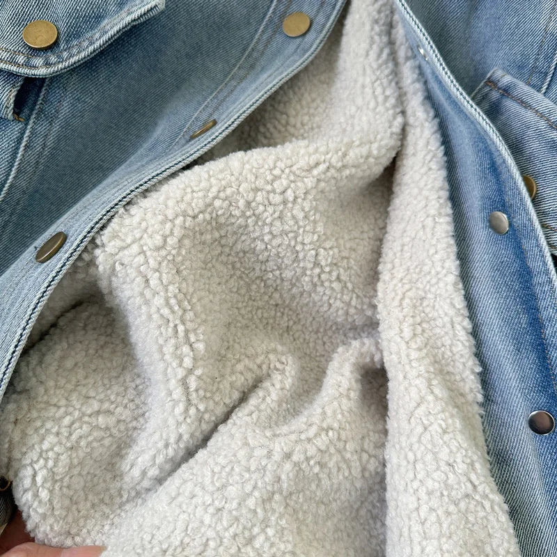Inverno meninas grosso demin casacos bebê mais veludo quente outerwear com cinto crianças princesa projetado jaquetas longas crianças roupas