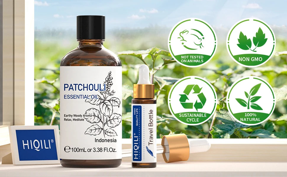 Óleo essencial HIQILI 100ml, várias fragrâncias para escolher, aromaterapia 100% natural, difusor, umidificador, vela