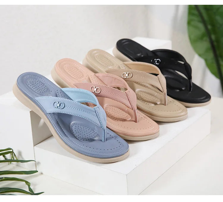 Dropshipping atacado preço das mulheres flip-flops tamanho grande sola macia chinelos personalizados para as mulheres sandale femme eté 2023 luxe