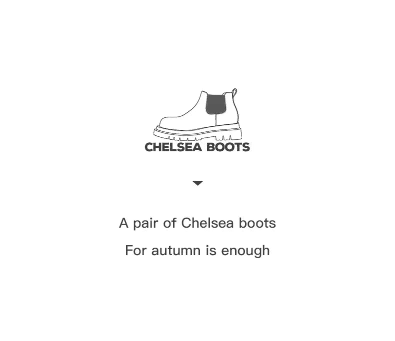 Botas Chelsea Vintage Masculinas Maden, Estilo Britânico, Botas Altas Pretas com Bico Redondo, Calçados Clássicos para Outono e Inverno